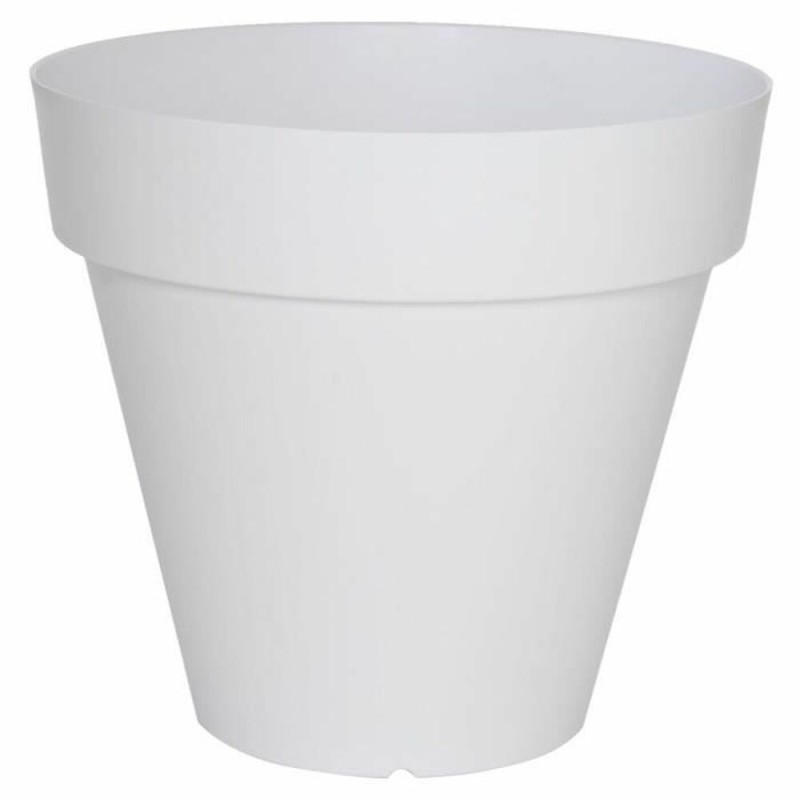 Pot Riviera Blanc Plastique Carré Ø 50 cm