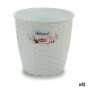 Cache-pot Stefanplast Blanc Plastique 14 x 13 x 14 cm (12 Unités)