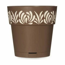 Pot auto-arrosant Stefanplast Gaia Marron Plastique 19 x 19 x 19 cm (12 Unités)