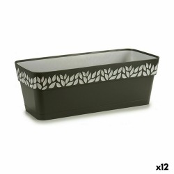 Jardinière auto-arrosante Stefanplast Cloe Anthracite Plastique 49,5 x 17 x 19 cm (12 Unités)