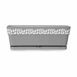 Jardinière auto-arrosante Stefanplast Cloe Gris Plastique 49,5 x 17 x 19 cm (12 Unités)