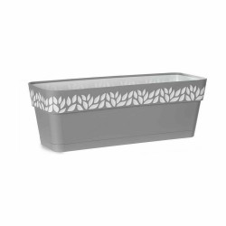 Jardinière auto-arrosante Stefanplast Cloe Gris Plastique 49,5 x 17 x 19 cm (12 Unités)