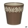 Pot auto-arrosant Stefanplast Gaia Marron Plastique 15 x 15 x 15 cm (12 Unités)