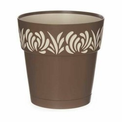 Pot auto-arrosant Stefanplast Gaia Marron Plastique 15 x 15 x 15 cm (12 Unités)