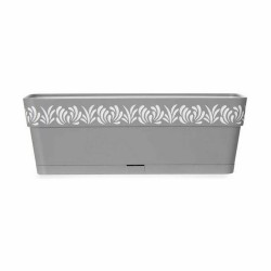 Jardinière auto-arrosante Stefanplast Gaia Gris Plastique 49,5 x 17 x 19 cm (12 Unités)