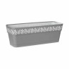 Jardinière auto-arrosante Stefanplast Gaia Gris Plastique 49,5 x 17 x 19 cm (12 Unités)