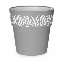 Pot auto-arrosant Stefanplast Gaia Gris Plastique 25 x 25 x 25 cm (6 Unités)