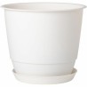 Pot Poétic Blanc Plastique Ronde