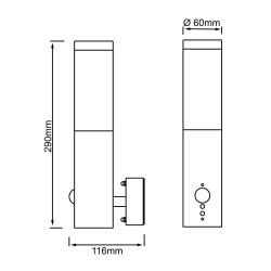 Applique Murale Brilliant G40097/63 Noir Anthracite Métal Plastique 4 W 345 Lm (4000 K)