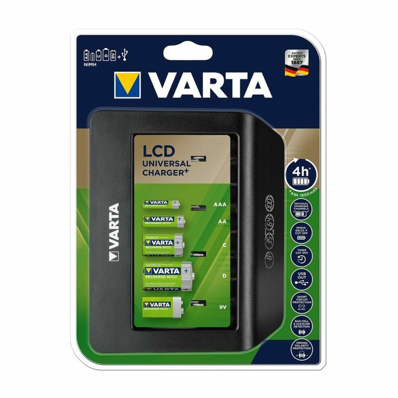 Chargeur Varta LCD Universal Charger+ 100-240 V 1600 mAh