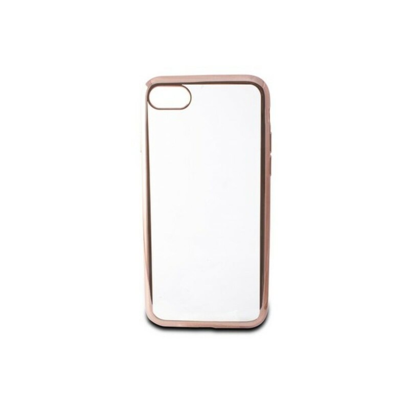 Protection pour téléphone portable Iphone 7/8 Contact Flex Metal TPU Transparent Or rose Métallisé