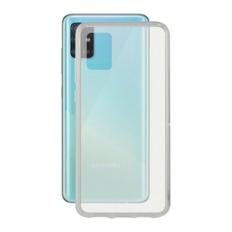 Housse pour Mobile avec Bord en TPU Samsung Galaxy A51 KSIX Flex Transparent