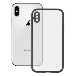 Protection pour téléphone portable iPhone X/XS KSIX Duo Soft Vert