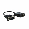 Adaptateur VGA vers HDMI avec Audio approx! APPC25 3,5 mm Micro USB 20 cm 720p/1080i/1080p Noir