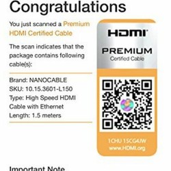 Câble HDMI NANOCABLE HDMI V2.0, 1.5m 10.15.3601-L150 V2.0 4K 1,5 m