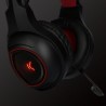 Casques avec Micro Gaming KSIX Drakkar USB LED Noir Rouge