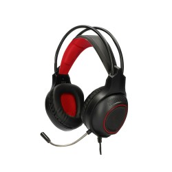 Casques avec Micro Gaming KSIX Drakkar USB LED Noir Rouge