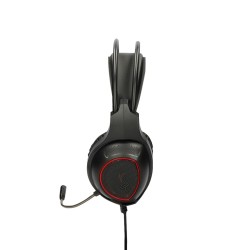 Casques avec Micro Gaming KSIX Drakkar USB LED Noir Rouge