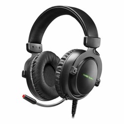 Casques avec Micro Gaming Mars Gaming MH4X LED (2 m) Noir