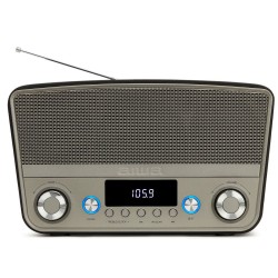 Radio Aiwa BSTU750BK   50W Haut-parleur Argenté Noir Vintage