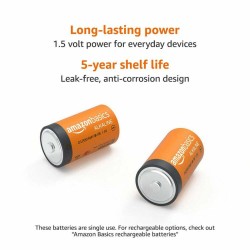 Batteries Amazon Basics D LR20-4PK (Reconditionné A+)