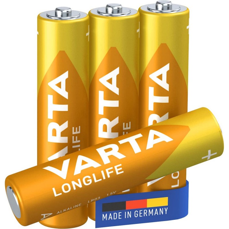 Piles Alcalines Varta LongLife AAA (LR03) (4 Pièces)