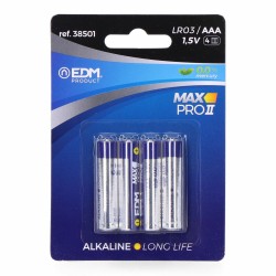 Piles Alcalines EDM Max Pro II Long Life LR03