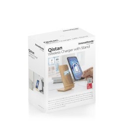 Chargeur sans Fil Effet Bois avec Support Qistan InnovaGoods