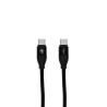 Câble de Données/Recharge avec USB Contact Type C Noir (1,5 m)