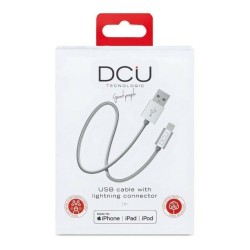 Câble de chargement USB Lightning  iPhone DCU Argenté 1 m