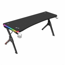 Table Mars Gaming MGDXLRGB Mesa Gaming Ergonómica RGB Negro Grande Noir Acier 160 x 60 cm