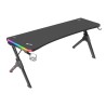 Table Mars Gaming MGDXLRGB Mesa Gaming Ergonómica RGB Negro Grande Noir Acier 160 x 60 cm