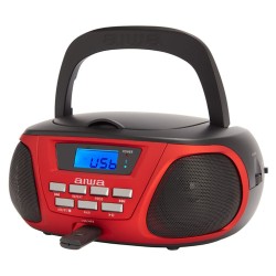 Radio-CD Bluetooth MP3 Aiwa BBTU300RD    5W Noir Rouge