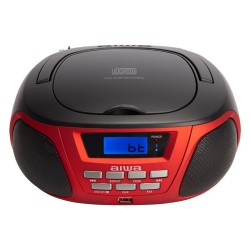 Radio-CD Bluetooth MP3 Aiwa BBTU300RD    5W Noir Rouge