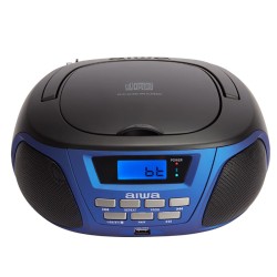 Radio-CD Bluetooth MP3 Aiwa BBTU300BL    5W Bleu Noir Noir/Bleu