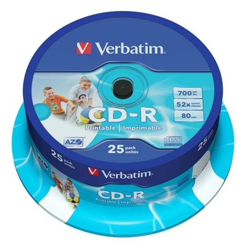 CD-R Verbatim    700 MB 52x 25 pcs 25 Unités 700 MB 52x