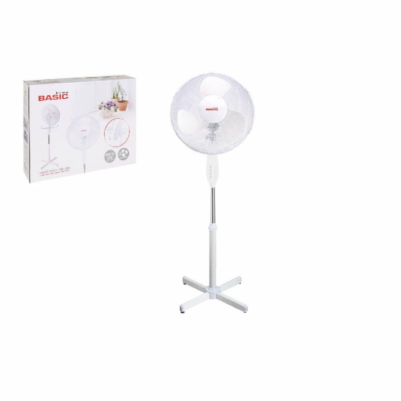 Ventilateur sur Pied Basic Home Blanc 40W