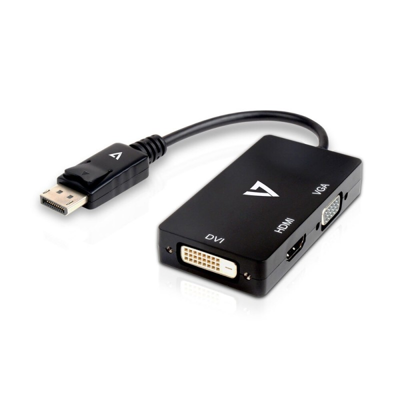 Adaptateur Mini DisplayPort vers VGA/DVI/HDMI V7 V7DP-VGADVIHDMI-1E   Noir