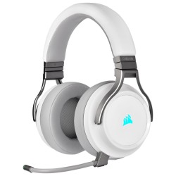 Casques Bluetooth avec Microphone Corsair Virtuoso RGB Blanc Noir Multicouleur