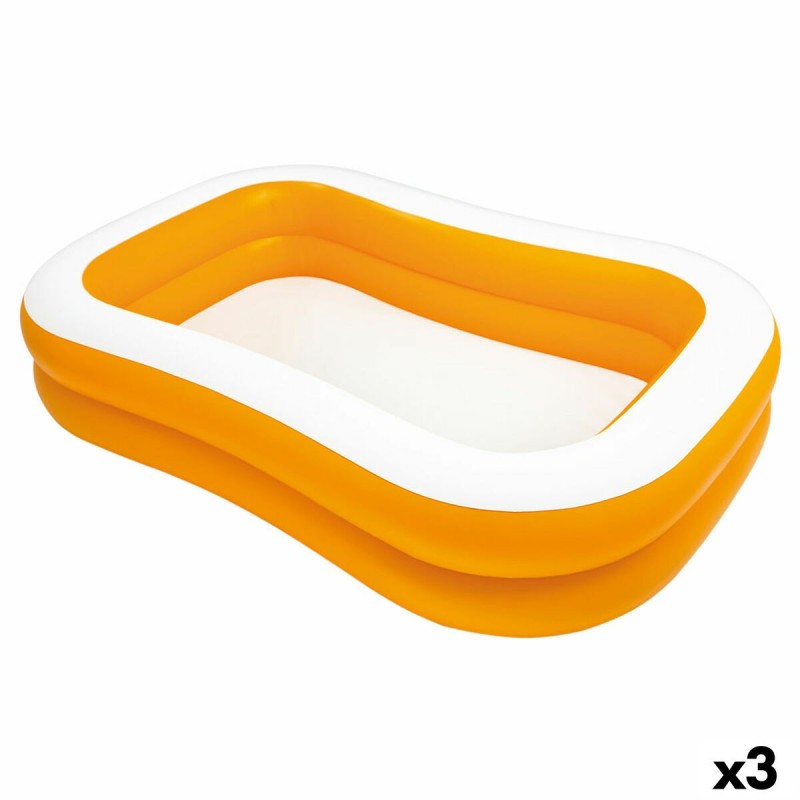 Piscine gonflable Intex Mandarin 229 x 48 x 152 cm Orange 600 L (3 Unités)