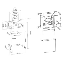 Support de TV Neomounts NS-M1250BLACK 37" 70 Kg