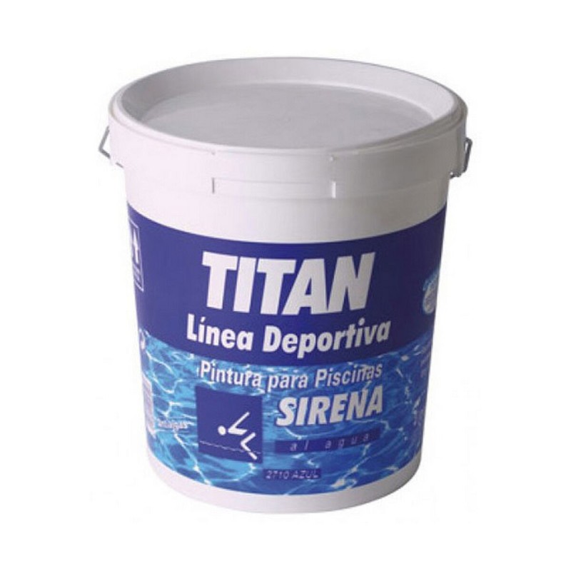 Peinture acrylique Titan Sirena 183271004 Bleu Piscine Mat 4 L