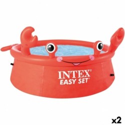 Pataugeoire gonflable pour enfants Intex Easy Set Rouge Crabe 880 L 183 x 51 x 183 cm (2 Unités)