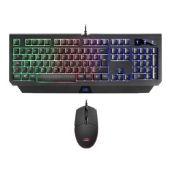 Clavier et Souris Gaming Mars Gaming MCP100ES RGB USB Espagnol Qwerty