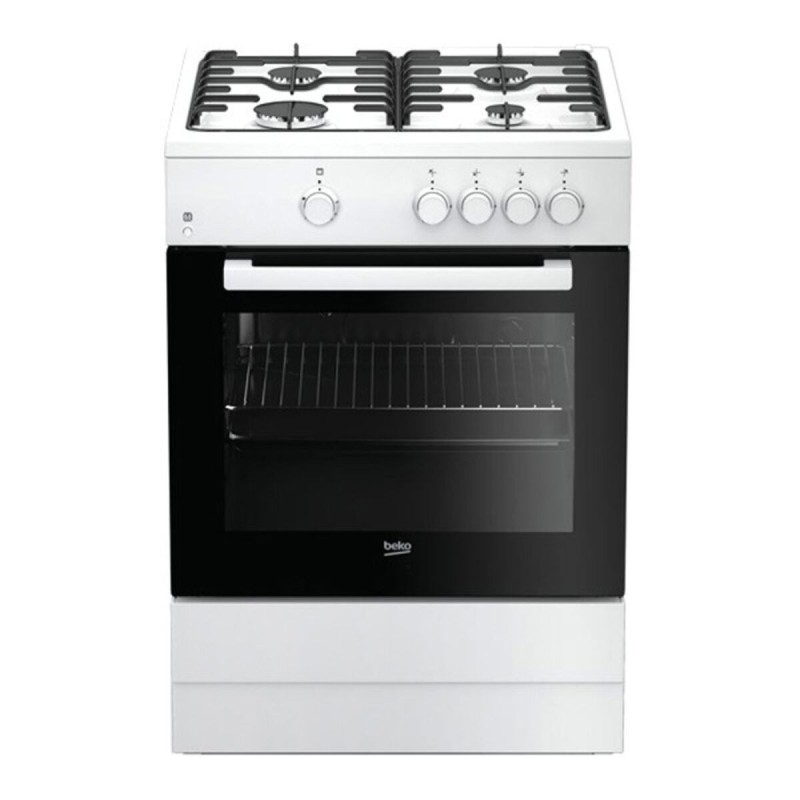 Cuisinière à Gaz BEKO 218971 FSG62000DWL 64 L 60 cm Noir/Blanc