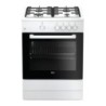 Cuisinière à Gaz BEKO 218971 FSG62000DWL 64 L 60 cm Noir/Blanc