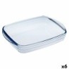 Moule pour four Ô Cuisine Rectangulaire Transparent verre 23 x 15 x 5 cm (6 Unités)