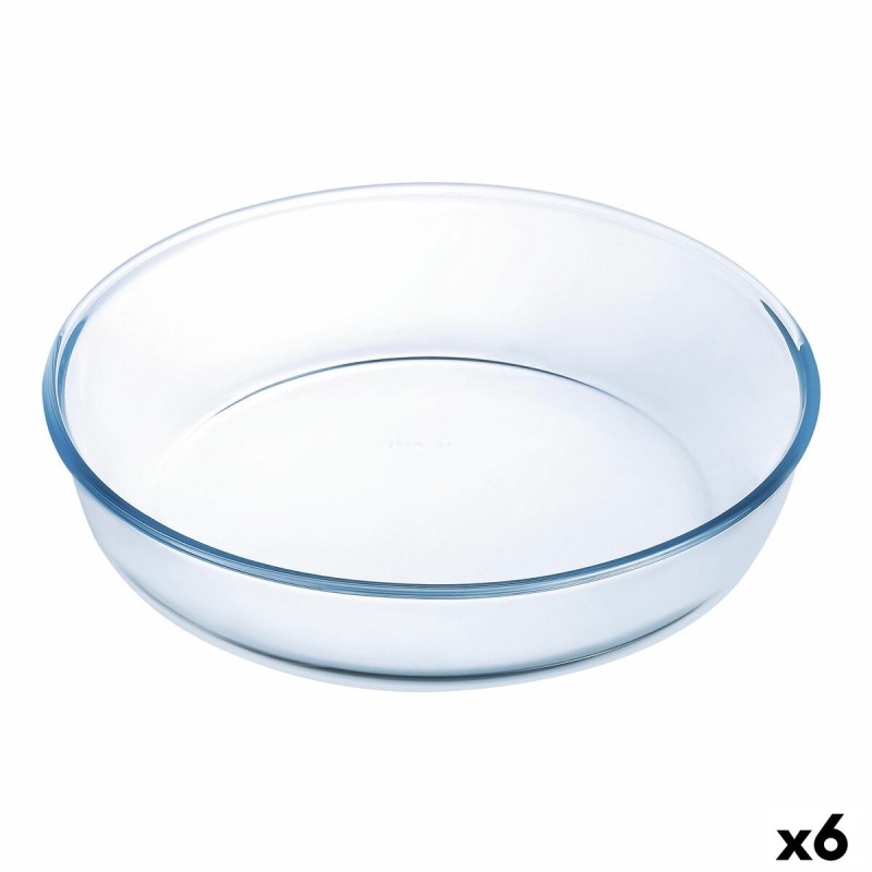 Moule pour four Ô Cuisine Rond Transparent 26 x 26 x 6 cm (6 Unités)