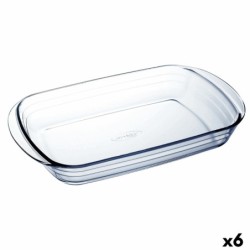 Plat de Four Ô Cuisine Ocuisine Vidrio Rectangulaire Transparent verre 6 Unités 39 x 24 x 6 cm