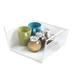 Corbeille pour étagère de cuisine Confortime Métal Blanc (24,5 x 25 x 14 cm)